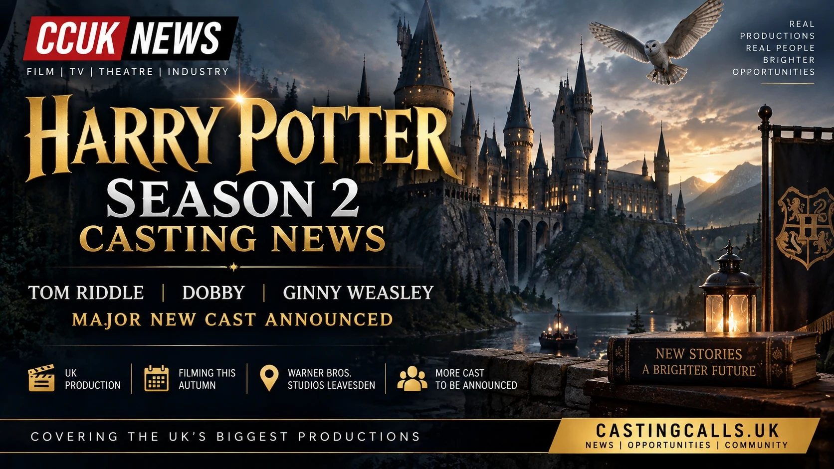 Harry Potter Season 2 Casts Tom Riddle, Dobby and a New Ginny Weasley as UK Production Prepares to Return