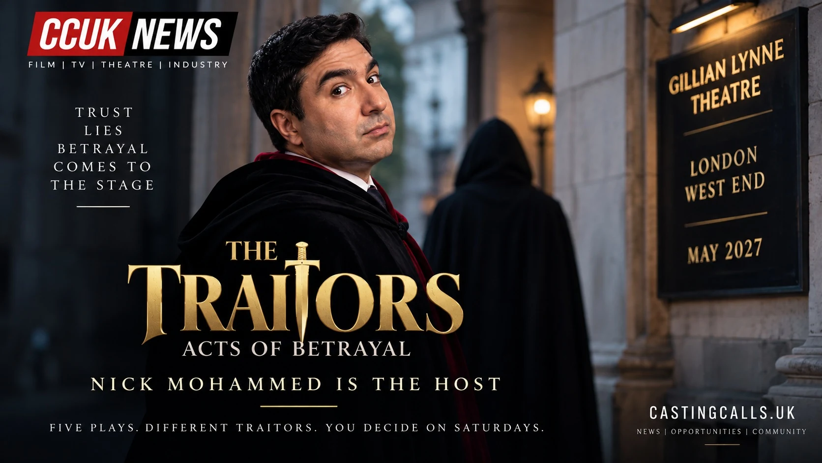 The Traitors Is Coming to the West End — and Nick Mohammed Has Been Chosen as The Host