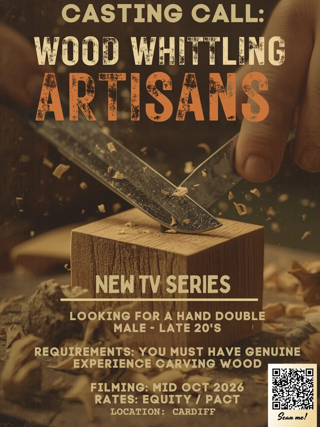 Wood Whittler / Male Hand Double for New TV Series main artwork
