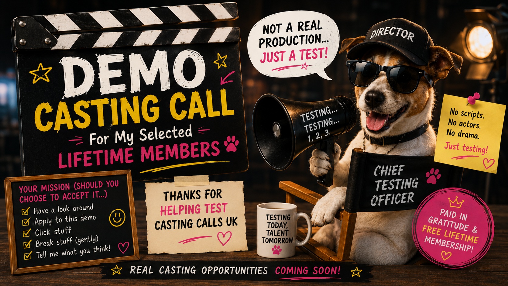 DEMO CASTING CALL – For My Selected Lifetime Members flyer